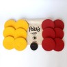 jeu de palet d'interieur en cuir jaune et rouge | PALTO