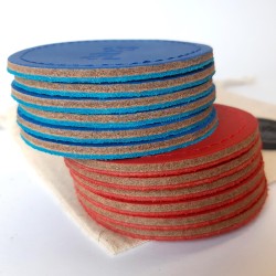 jeu de palet d'interieur en cuir rouge et bleu | PALTO