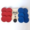 jeu de palet d'interieur en cuir rouge et bleu | PALTO