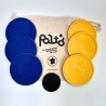 jeu de palet d'interieur en cuir bleu et jaune| PALTO