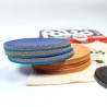 jeu de palet d'interieur en cuir bleu et orange | PALTO