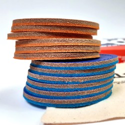 jeu de palet d'interieur en cuir orange et bleu | PALTO