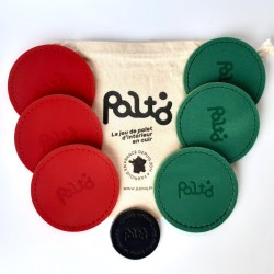 jeu de palet d'interieur en cuir rouge et vert| PALTO