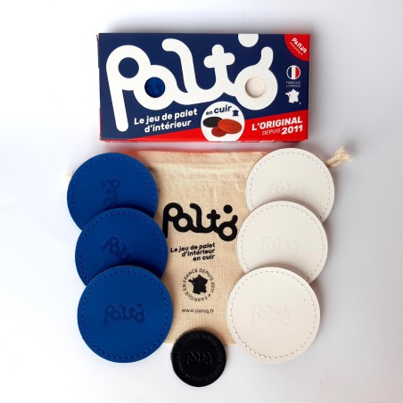 jeu de palet d'interieur en cuir bleu et blanc| PALTO